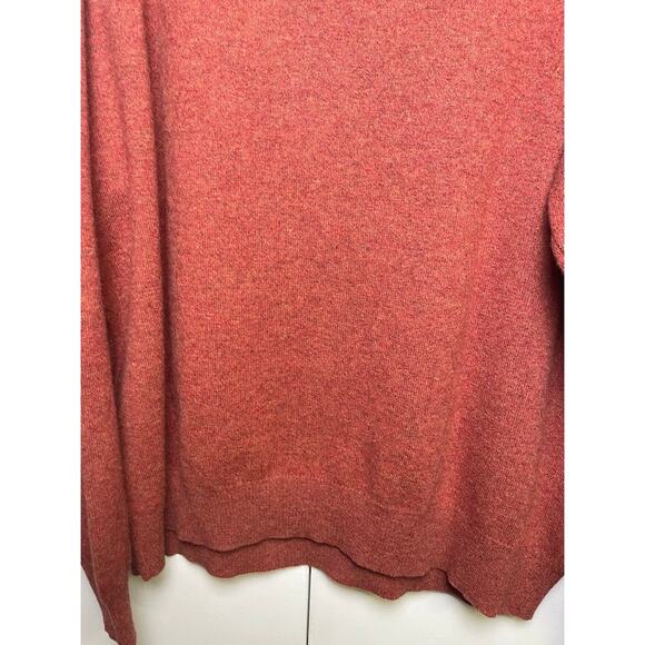 ALAN FLUSSER Pure 100% CASHMERE Mens Argyle Sweater Pumpkin Pullover Crewneck XL - Picture 6 of 9